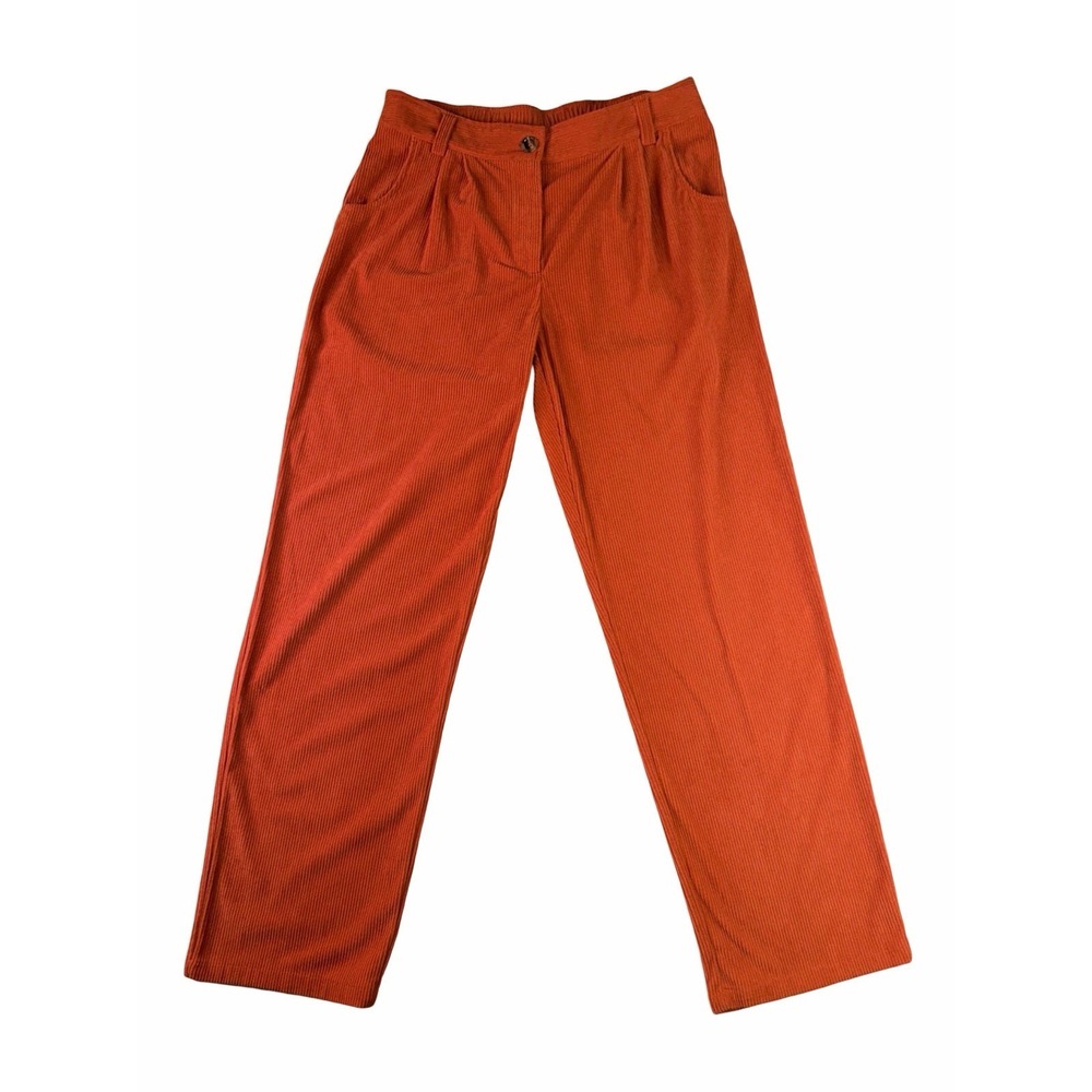 Halara Corduroy Pants Womens Large Tall Rust Orange High Rise Straight Leg